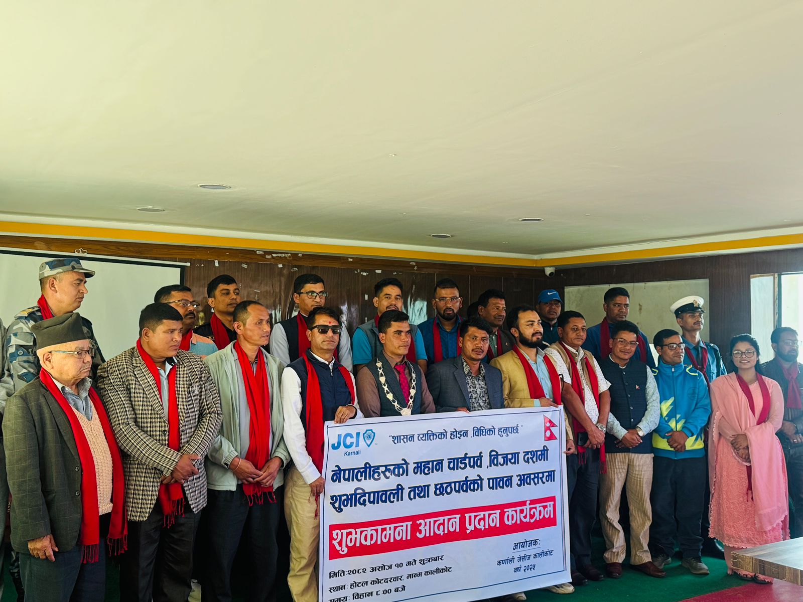 कालिकोटमा जेसीजद्वारा विजयादशमी, तिहार र छठको शुभकामना आदान–प्रदान